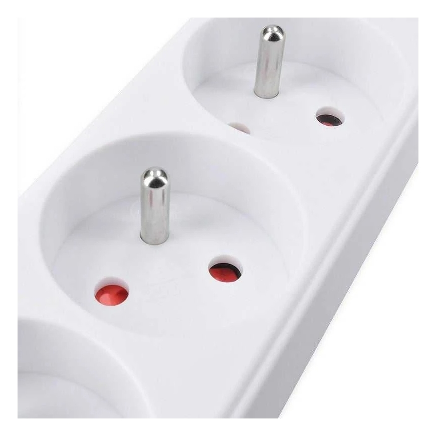 Solight ilgintuvas, 3 kištukiniai lizdai, baltas, 3m – 3