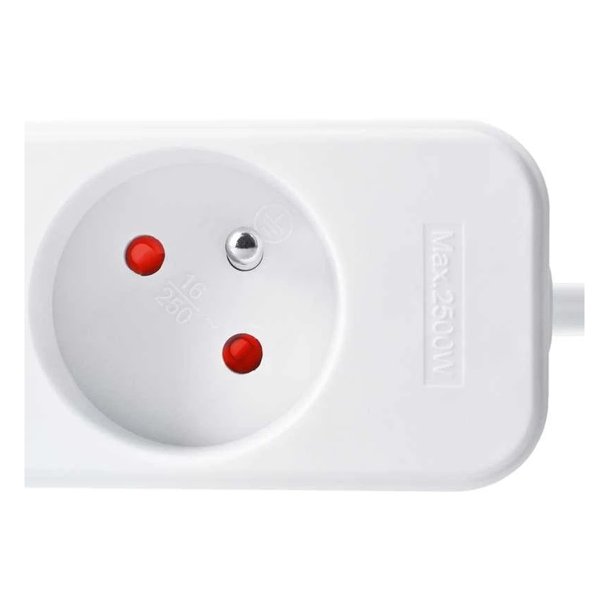 Solight pikendus, 3 pistikut, valge, 3m – 4