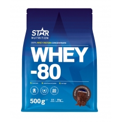 Star Nutrition Whey-80 Double Rich Chocolate proteiinijauhe, 500 g