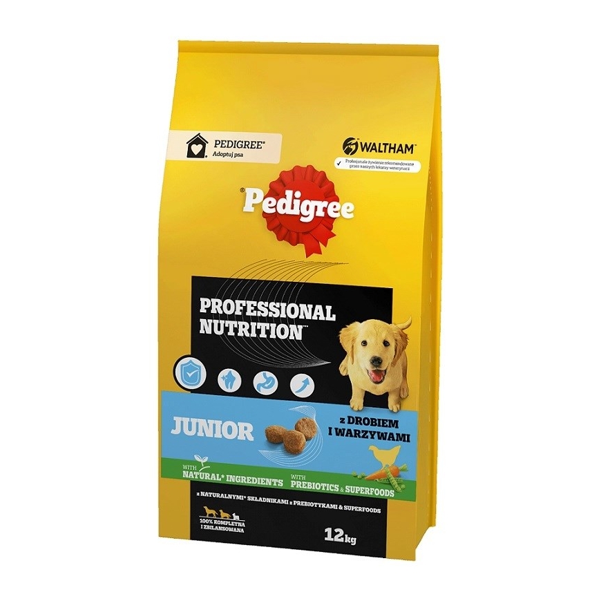 PEDIGREE Professionaalne toitumine kutsikatele linnuliha ja köögiviljadega, keskmiste ja suurte tõugude jaoks - kuiva koeratoit