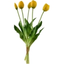 Mondex Since 1986R VIRIDIS Искусственный цветок букет из 5 желтых тюльпанов 40 см Mondex Since 1986R VIRIDIS Искусственный цветок букет из 5 желтых тюльпанов 40 см
