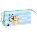 Safta Trigubas pliiatsitopp Bluey Sisters Roheline 22 x 12 x 3 cm