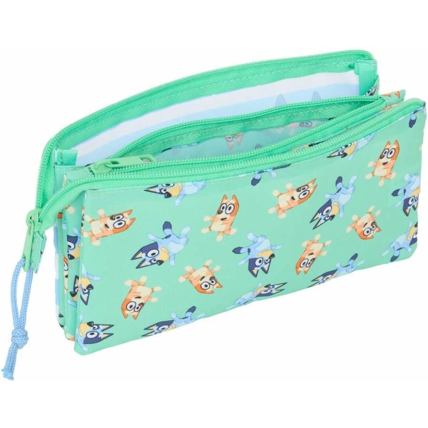 Safta Trigubas pencil case Bluey Sisters Green 22 x 12 x 3 cm – 3