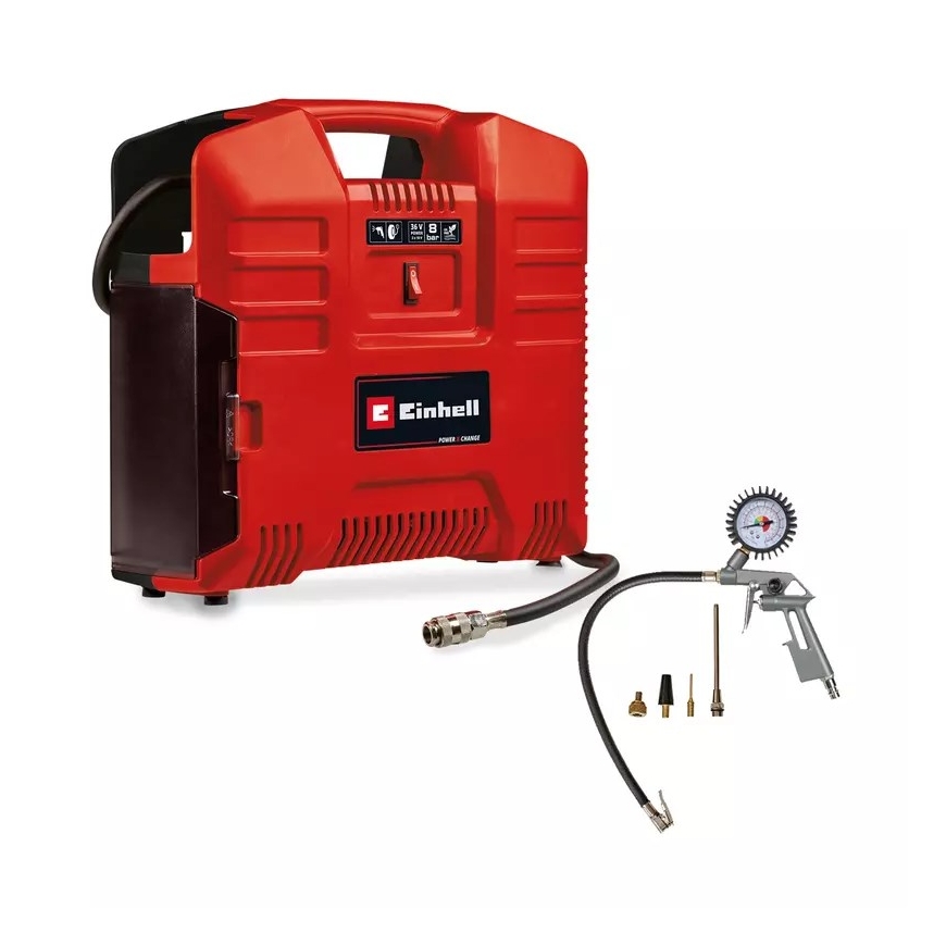 Einhell TE-AC 36/8 ilmakompressori 130 l/min akulla