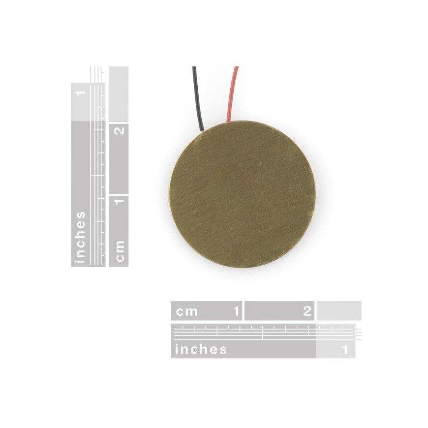 Piezoelectric membrane with wires, 20mm, SparkFun SEN-10293 – 3