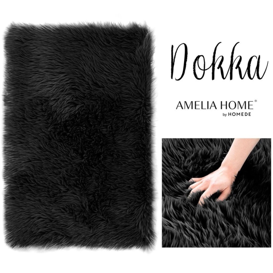 AmeliaHome Kilimas AH dokka nonslip juodas 75x120 – 4