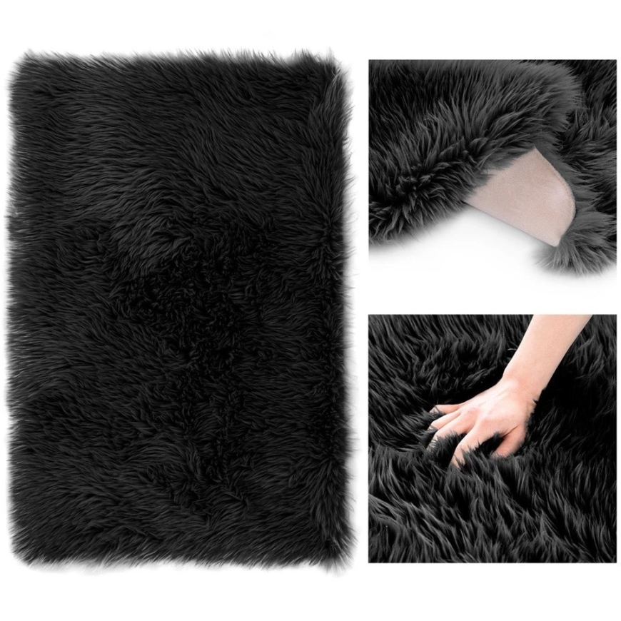 AmeliaHome Ковер AH dokka нескользящий черный 75x120 – 5
