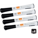 Nobo Glide Whiteboard Markers, Fine Tip, Black, 4 Pack