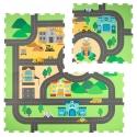 Koulutuslattiamatto 120x120 Paks vaahtopuzzeli 4 kpl Humbi Kaupunkikadut Kaupunkitiet