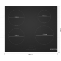 Bosch PIE61ABB5E Serie 4 Induction Hob, 60 cm, Frameless Bosch PIE61ABB5E Serie 4 Induction Hob, 60 cm, Frameless