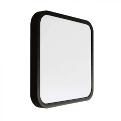 V-tac 24W LED virsmas montējams kvadrātveida griestu apgaismojums, melna korpuss, 3000K, IP44
