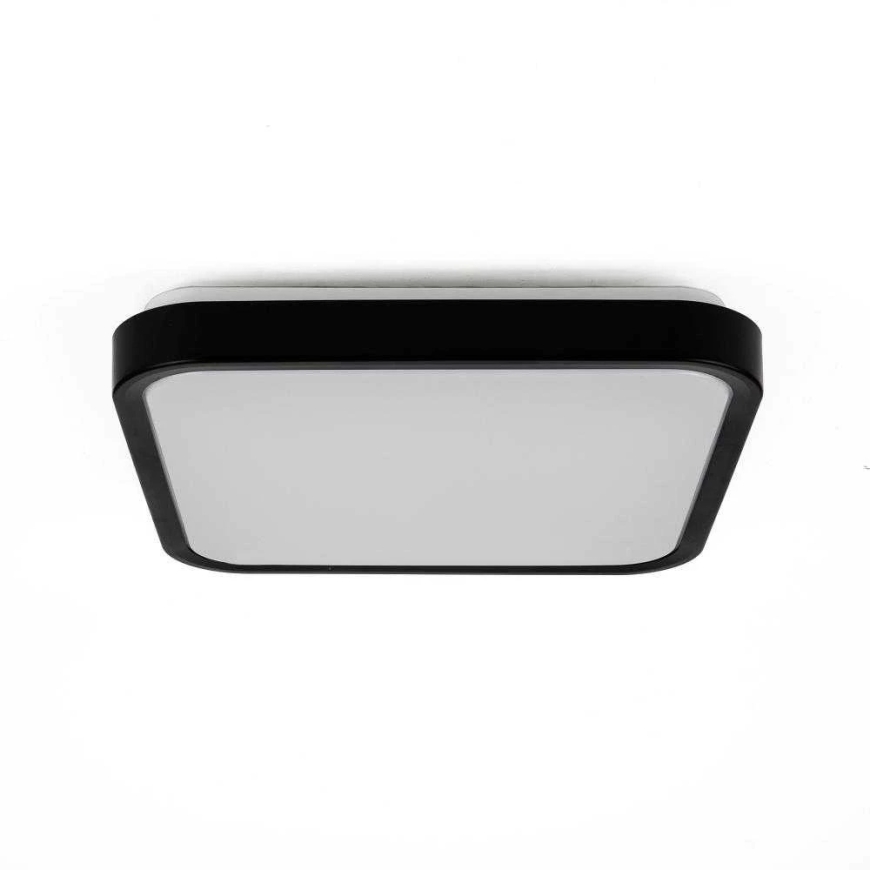 V-tac 24W LED Surface Mount Square Ceiling Light, Black Body, 3000K, IP44 – 3