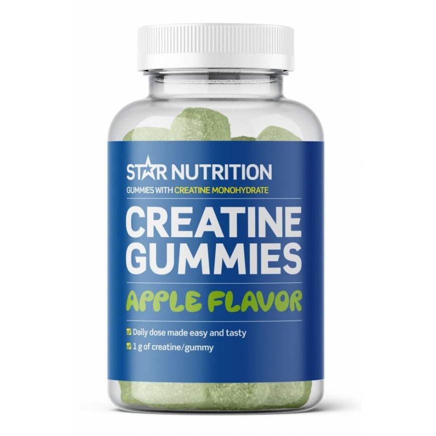 Star Nutrition Creatine Gummies Apple kreatiinimonohydraatti 75 kpl, 375 g