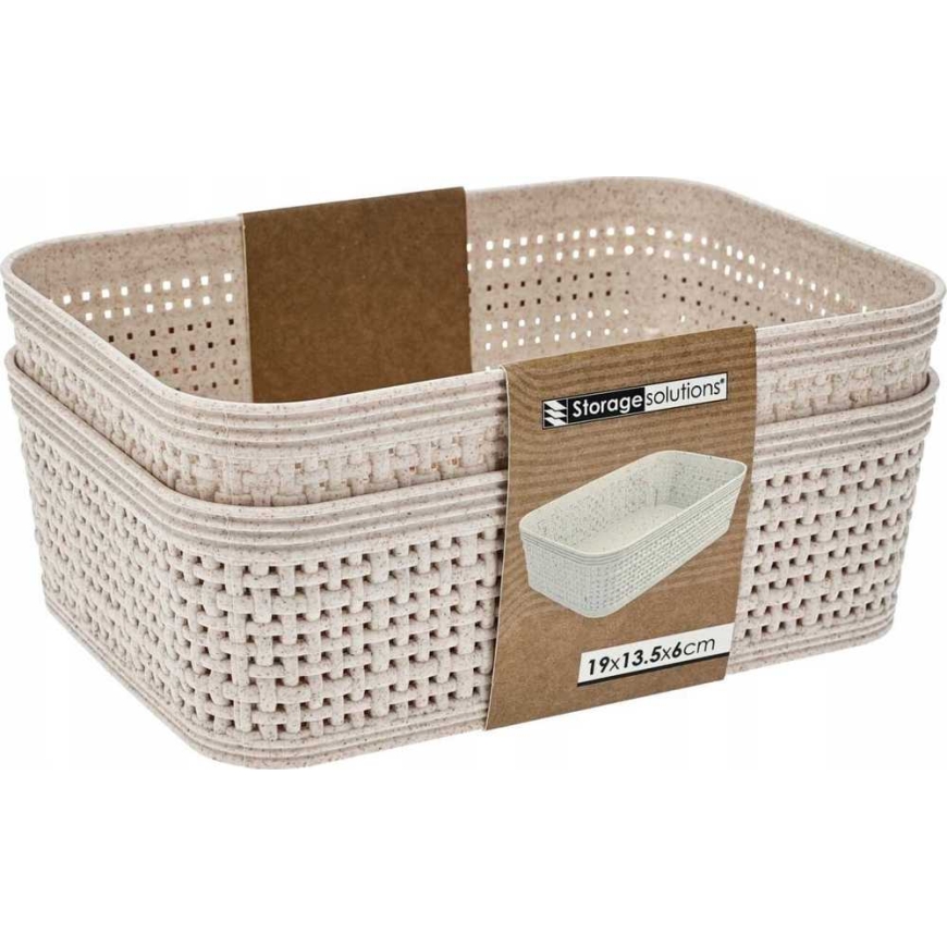 Storage Solutions Plastic Storage Baskets, 19 x 13.5 x 6 cm, 2 pcs. – 3