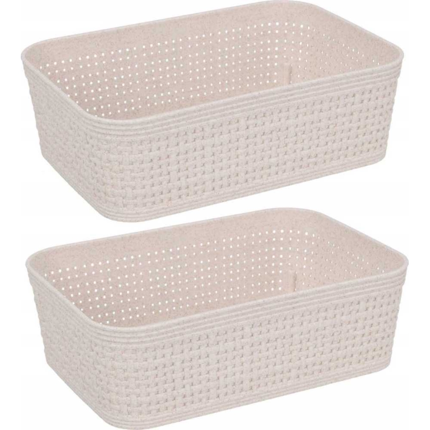 Storage Solutions Plastikust hoiustamise korvid, 19 x 13,5 x 6 cm, 2 tk. – 4