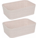 Storage Solutions Plastmasas uzglabāšanas grozi, 19 x 13,5 x 6 cm, 2 gab.