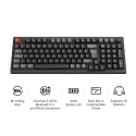 Keychron V5 Ultra 96% 8K Tri-Mode K POM Red belaidis mechaninis klaviatūra, juoda Keychron V5 Ultra 96% 8K Tri-Mode K POM Red belaidis mechaninis klaviatūra, juoda