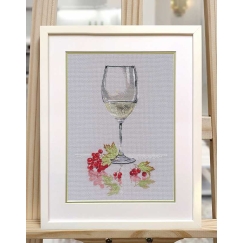 Beldizart Ristipistonkirjontasarja "Poreileva Viinilasi" 18×25 cm S1680