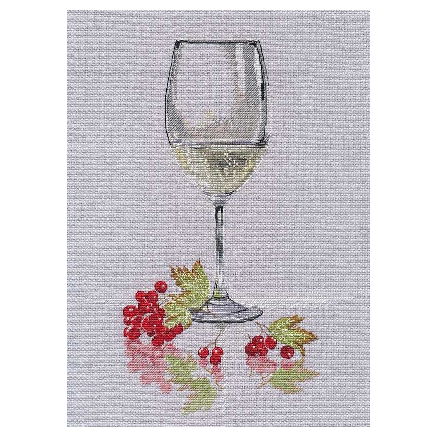 Beldizart Ristipistonkirjontasarja "Poreileva Viinilasi" 18×25 cm S1680 – 2