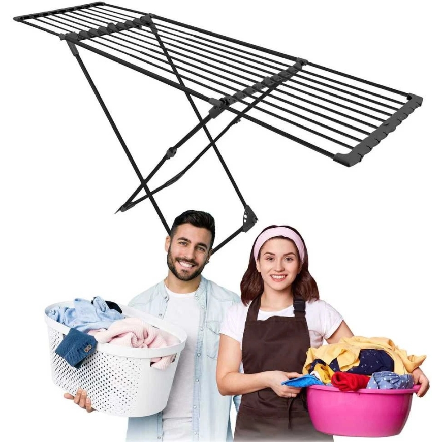 Massido Ursula telescopic clothes dryer with wheels, 20 m – 4