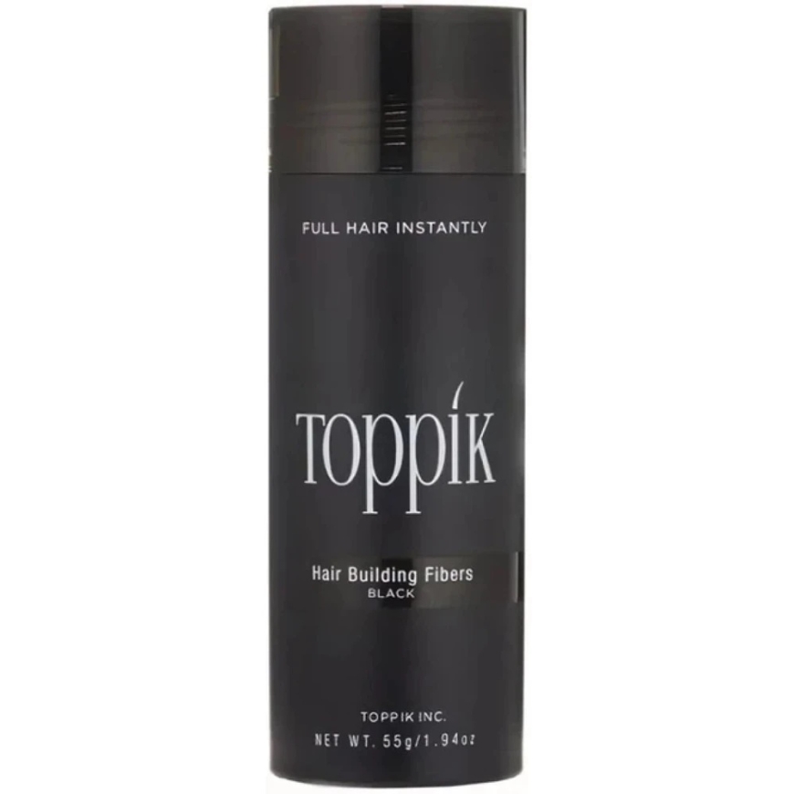 Toppik Matu veidošanas šķiedras krāsu piešķirošs produkts, tonis: Melns, 55 g – 2