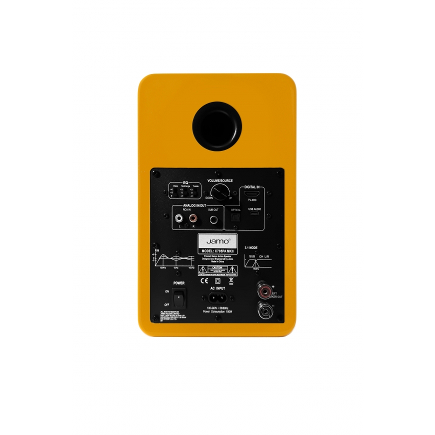 Jamo C705PA MKII Aktiivkõlaripaar, Kollane – 5