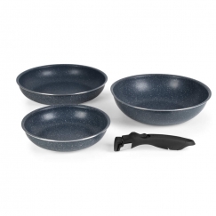 Russell Hobbs RH03296 Nightfall Stone 4 dalių išmanusis keptuvių rinkinys