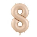 Riff Folio balloon 100cm Number 8 Matte Beige Riff Folio balloon 100cm Number 8 Matte Beige