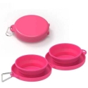 Oem Foldable Bowl for Dogs and Cats - Double 300 ml - Pink - Travel Oem Foldable Bowl for Dogs and Cats - Double 300 ml - Pink - Travel