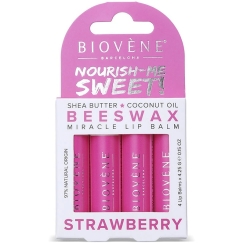Biovene Nourish-Me Sweet! Beeswax Strawberry Lūpų balzamas Set, 17 g