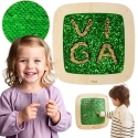 Viga Toys Viga sensorinė sieninė lenta su blizgučiais žalia auksinė