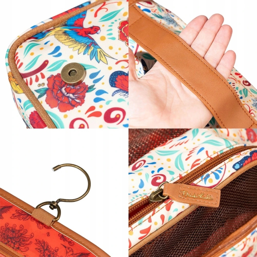 Grupoerik Frida Kahlo hanging travel women's cosmetic bag with handle – 3