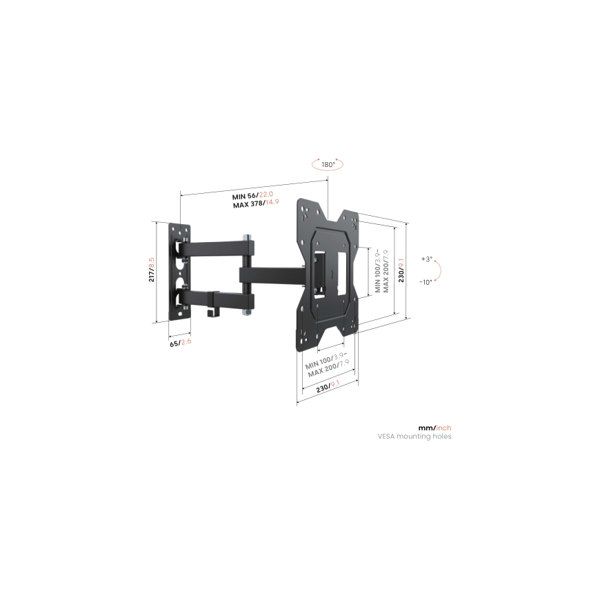 Vogel's Up 2045 Full Motion+ TV-seinäteline S – 2