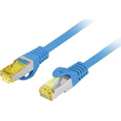 Lanberg patchcord S/FTP Cat.6a LSZH CU 1m sininen