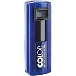 COLOP 20 NEW Pocket Stamp, blue body, colorless pad