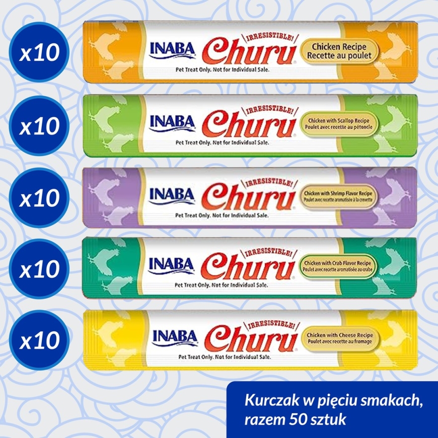 INABA Churu Varianti Vistas - kaķu kārumi - 50 x 14g – 5