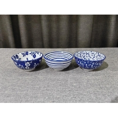 Porcelāna bļoda, 3 dažādi dizaini, 5,5 x 11,5 x 11,5 cm, KITCHEN