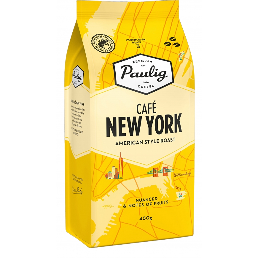 Paulig Café New York kafijas pupiņas, 450 g