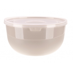 Bowl with lid, 1.2 L, beige, 9 x 16.5 x 16.5, 91315, RAVI Decor