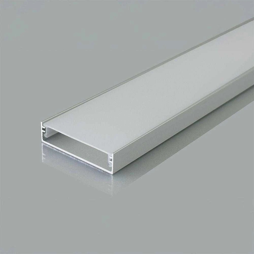 V-tac LED paviršinis profilis su dangteliu, sidabro sp., 2000x40x10mm – 4