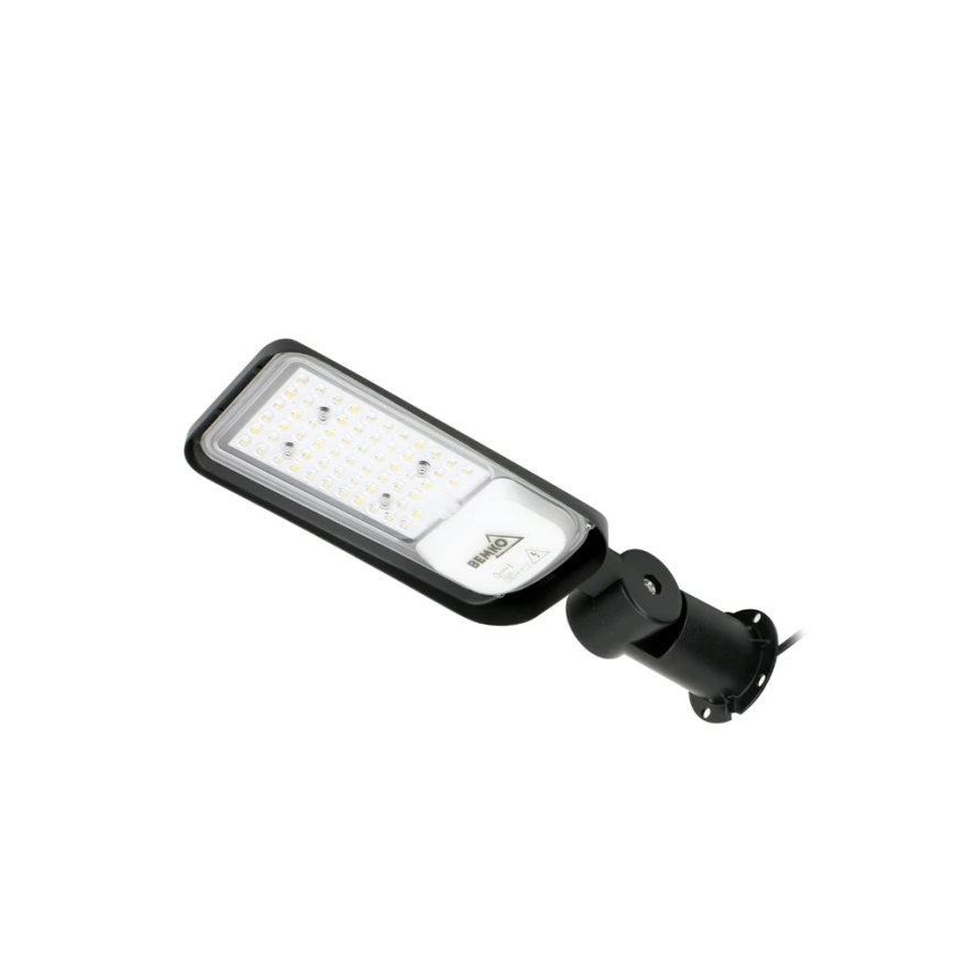 Bemko 50W LED street lamp JAZMIN, black, 4000K, IP65, 140°x70°