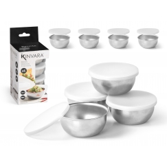 Bowl with lid, 3 pieces, 130 ml, 21.5×9×9 cm, 11523, Kinvara