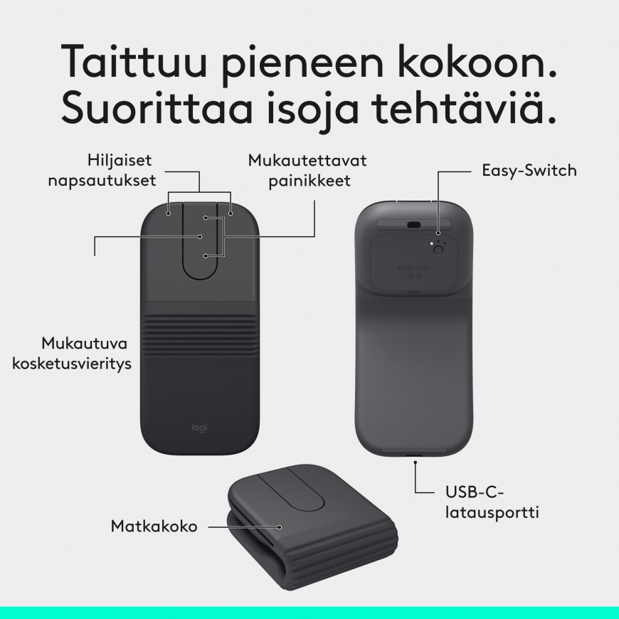 Logitech Mobi Fold wireless mouse, black – 5