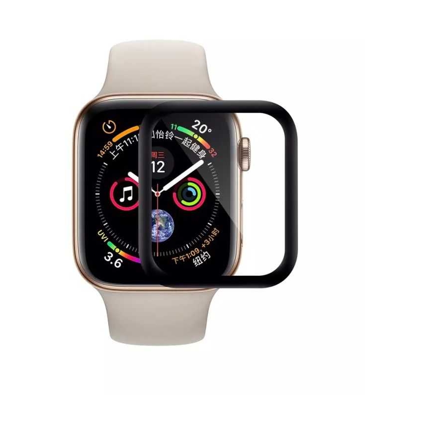 Riff "3D izliektais stikls Apple Watch 45mm" melns