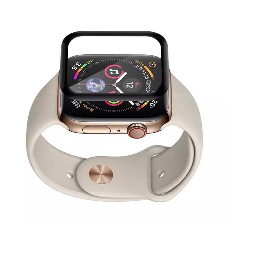 Riff "3D Curved Tempered Glass for Apple Watch 45mm" Black – 2