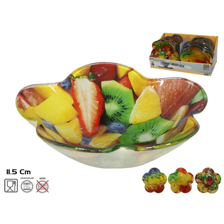 Стеклянная миска, 3 вида, 3 x 11,5 x 11,5 см, KITCHEN&GO