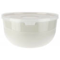 Bowl with lid, 1.2 L, grey beige, 9 x 16.5 x 16.5, 91315, RAVI D Bowl with lid, 1.2 L, grey beige, 9 x 16.5 x 16.5, 91315, RAVI D