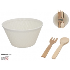 Salaattiastia 4 L tarvikkeiden kanssa, 25,5 x 25,5 x 13 cm, LUFEX