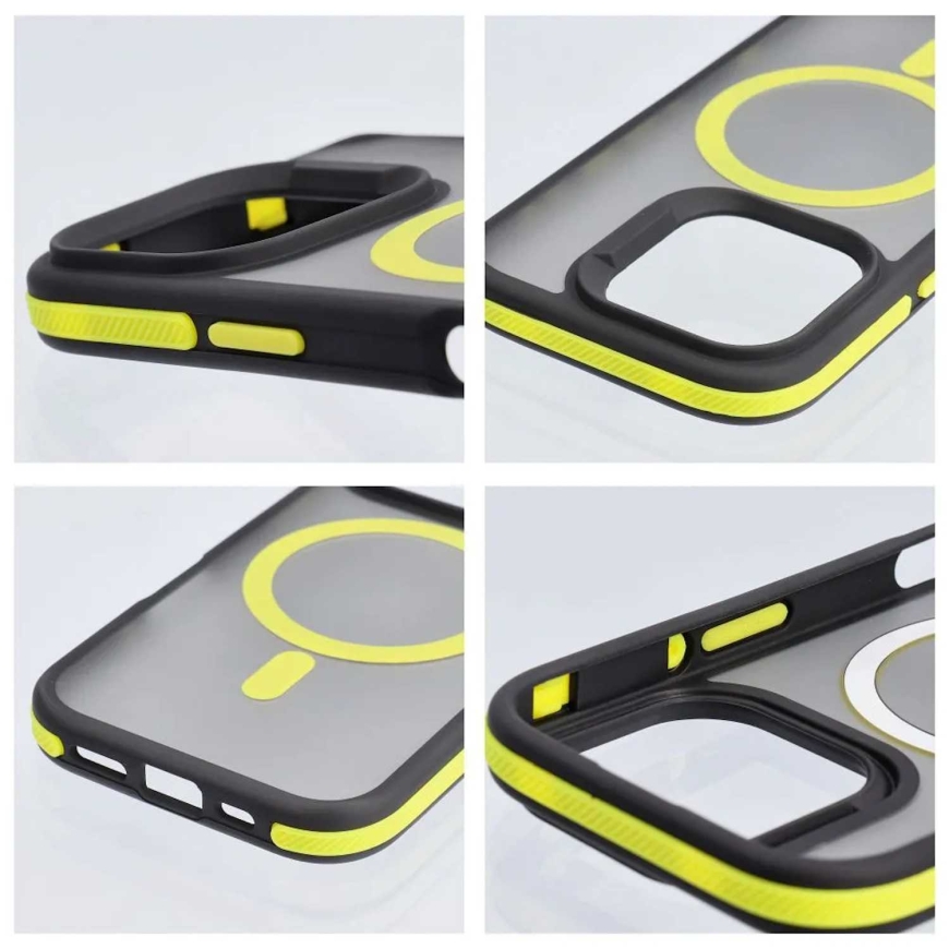 Чехол Riff NEO Magsafe для Apple iPhone 17 Pro Max Чёрный/Жёлтый – 2