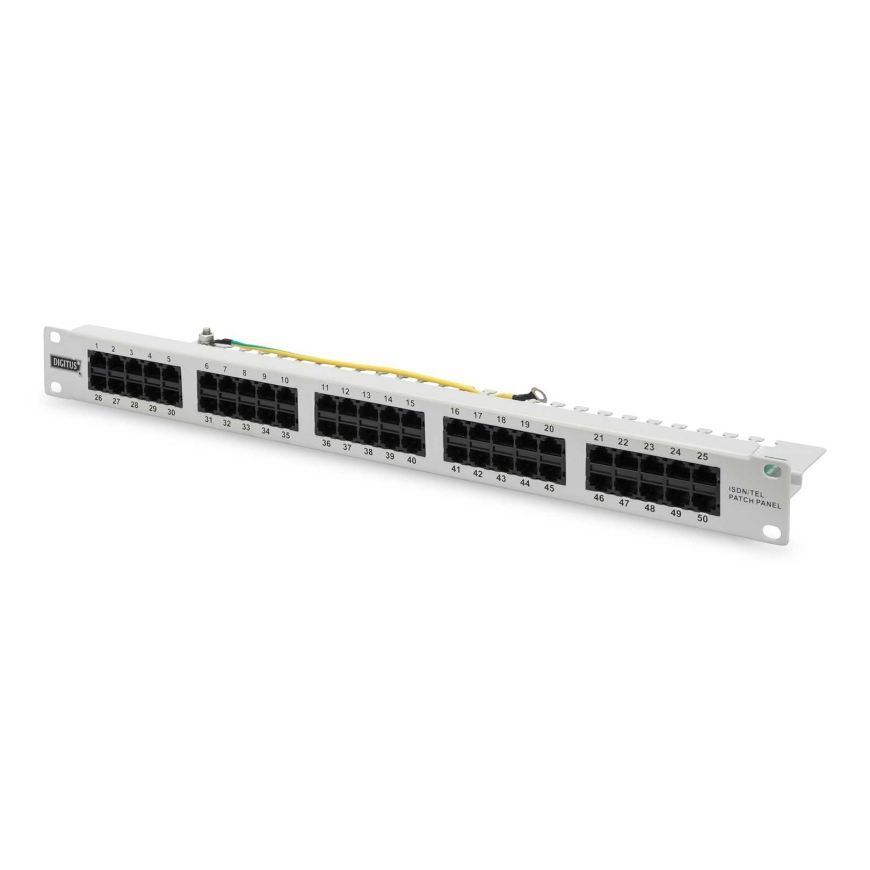 DIGITUS Patch paneel 1U 50x RJ45 LSA Hall